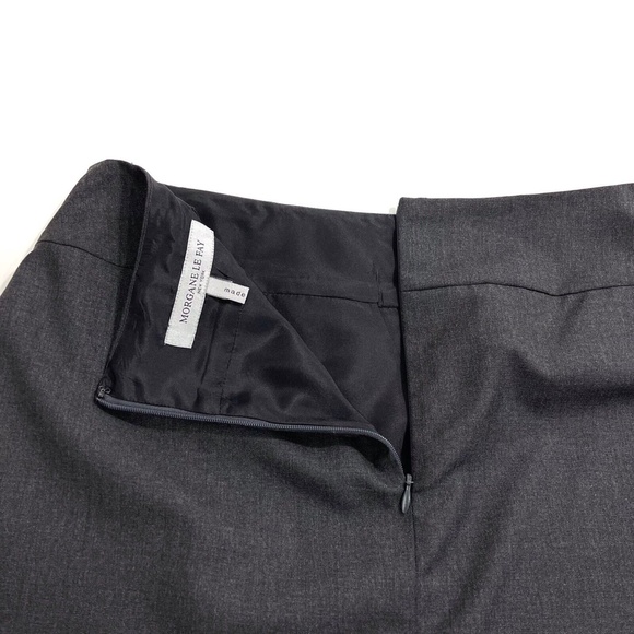Morgane Le Fay Women’s Size Large Dark Grey 100% Wool Made in USA Pencil Skirt - Picture 11 of 12